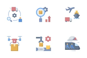 Logistik und Supply Chain Management Symbolpack