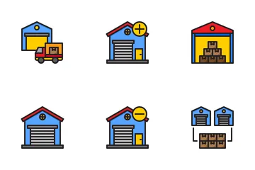 Logistique et entrepôt Pack d'Icônes