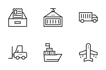 Logistique mondiale Pack d'Icônes