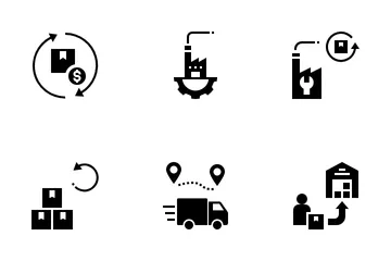 Logistique inversée Pack d'Icônes