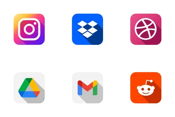 Logotipo de la plaza de redes sociales Paquete de Iconos