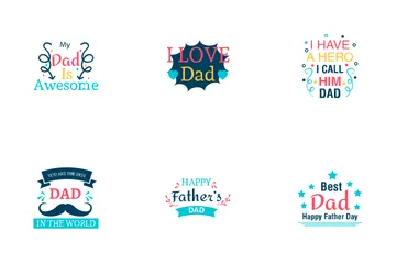 Logotipos do Dia dos Pais Pacote de Ícones