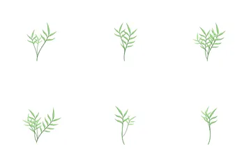Long Leaf Weeds Icon Pack