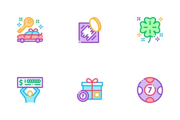 Lottery Gambling Game Icon Pack