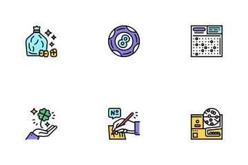 Lotto Gamble Game Icon Pack