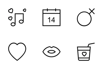 Love And Romance Vector Icons Icon Pack