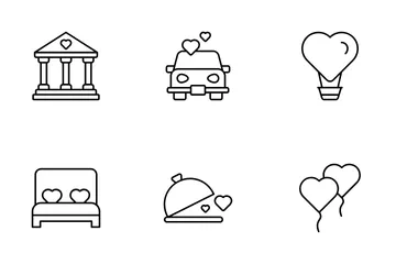 Love Hearts Wedding Icon Pack