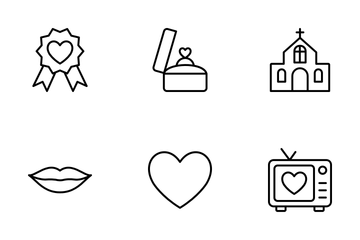 Love Romance And Wedding Icon Pack