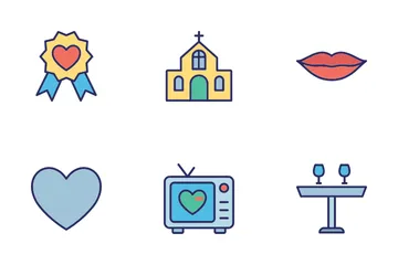 Love Romance And Wedding Icon Pack