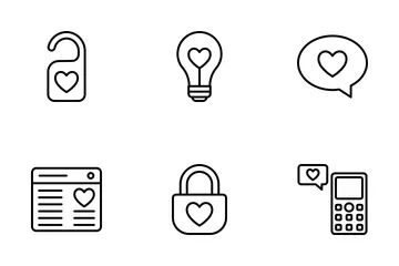 Love Romance And Wedding Icon Pack