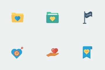 Love & Romance Flat Icons Icon Pack