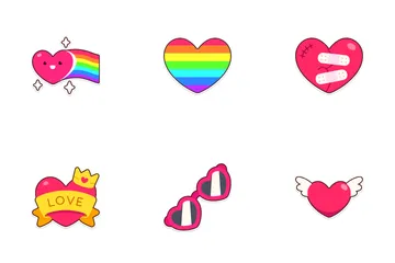 Love Wedding Heart Icon Pack