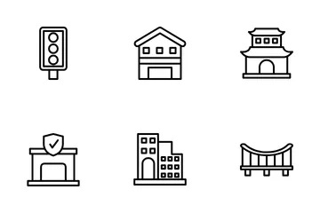 Lugares de la ciudad Icon Pack