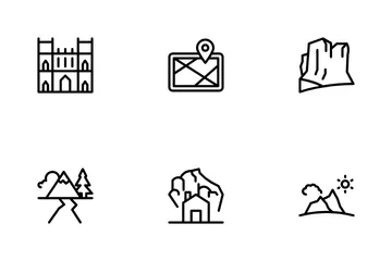 Lugares de viaje Paquete de Iconos