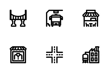 Lugares en la ciudad Icon Pack