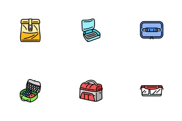 Lunch Box Food School Meal Icon Pack