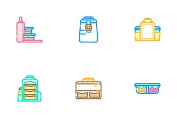 Lunch School Food Box Lunchbox Icon Pack