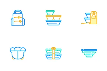 Lunchbox Geschirr Symbolpack