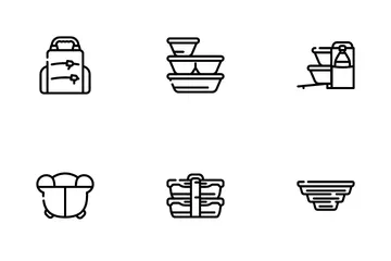 Lunchbox Geschirr Symbolpack