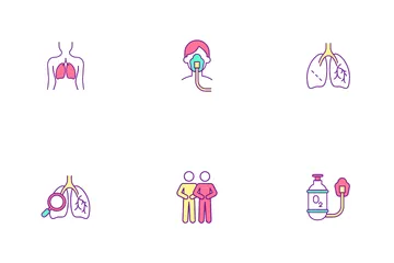 Lungs Health Care Icon Pack