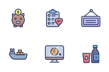M Commerce, E Commerce And Shopping Icon Pack