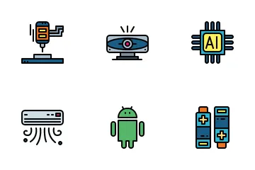 Robot e macchina Icon Pack