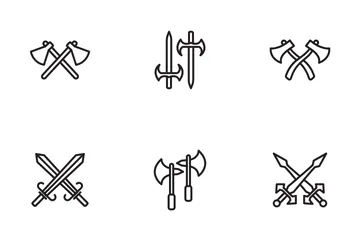 Machado e Espada Pacote de Ícones
