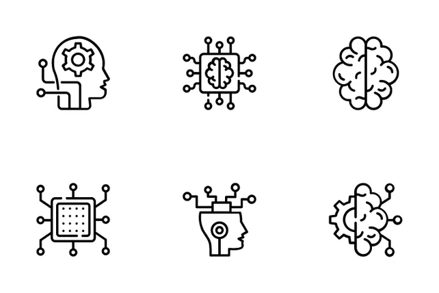 Machine Learning Icon Pack - 100 Line Science & Technology Icons | SVG ...