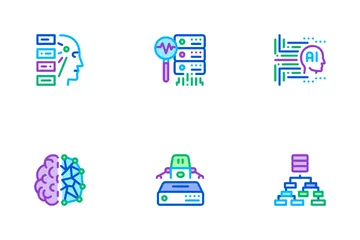 Machine Learning Ai Icon Pack