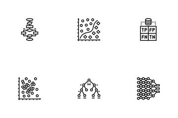 Machine Learning Algorithm Model Icon Pack
