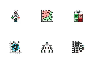 Machine Learning Algorithm Model Icon Pack