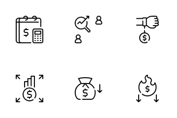 Macroeconomía Paquete de Iconos
