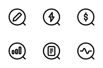 Magnifying Economy Icon Pack