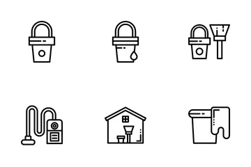 Maid  Clean Equipment Icon Pack