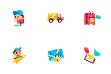 Mail Service Stickers Icon Pack