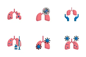 Dissidences pulmonaires Pack d'Icônes