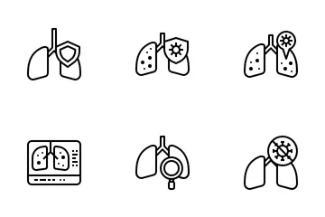 Dissidences pulmonaires Pack d'Icônes