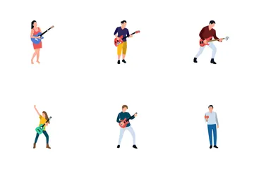 Male And Female Singers And Musicians Icon Pack