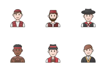 Male National Character 1 Icon Pack