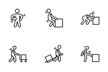 Man Carrying Box Icon Pack