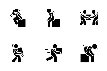 Man Carrying Box Icon Pack