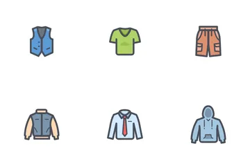 Man Clothing Icon Pack
