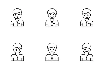 Man Emotions Icon Pack