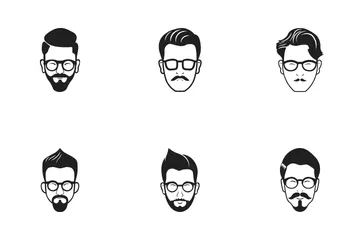 Man Hair Cut Icon Pack