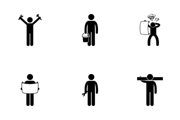 Man Holding Tool Icon Pack