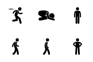 Man Posture Icon Pack