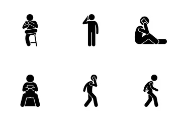 Man Using Phone Icon Pack