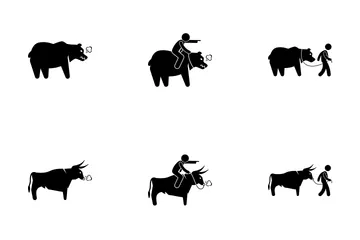 Man With Bull Icon Pack