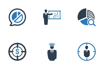 Management And Business (Blue Series) Icon Pack