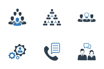 Management And Human Resource (Blue Series) Icon Pack